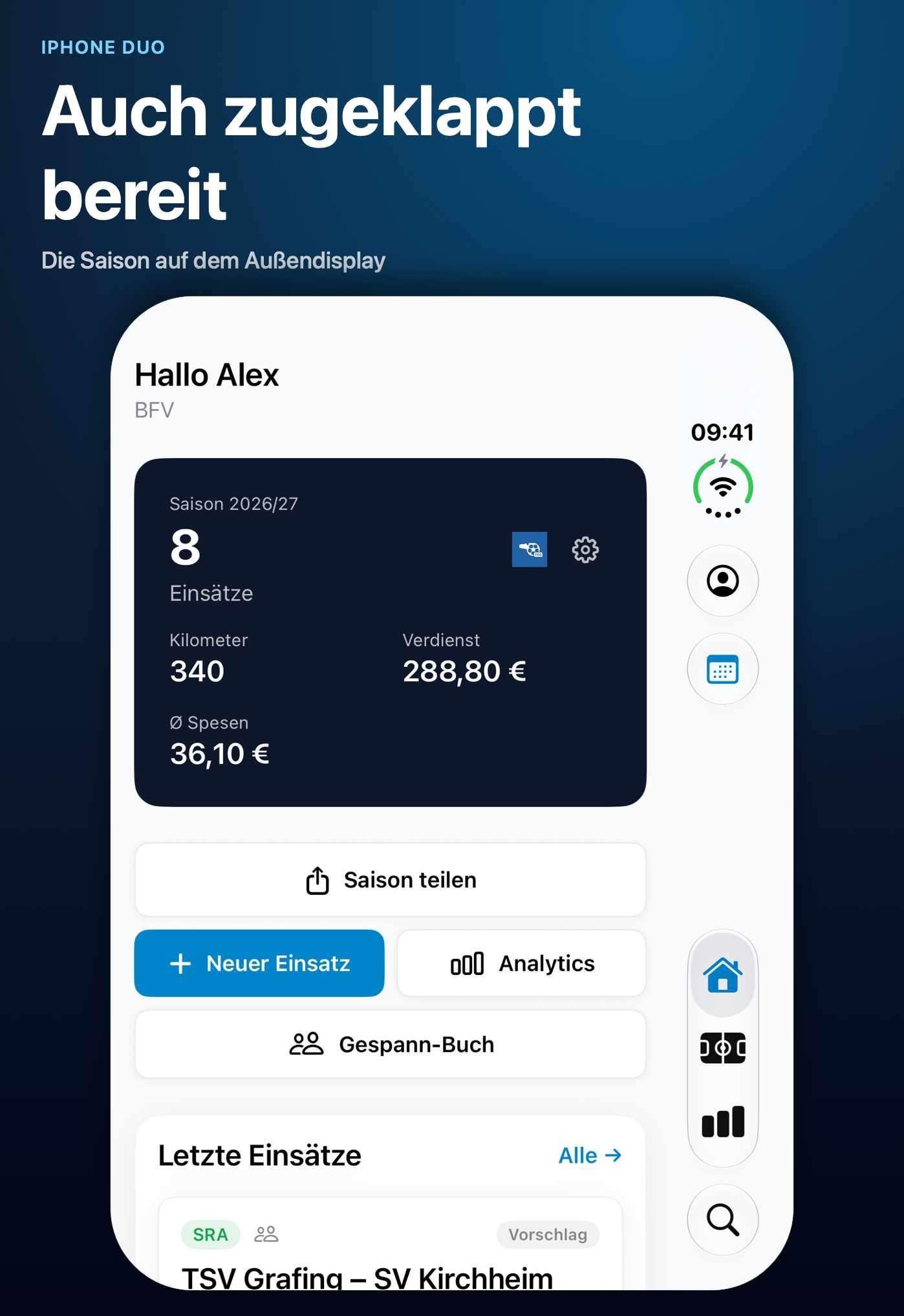 SchiriTrack auf dem iPhone Duo